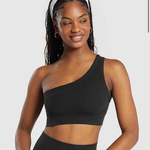Gymshark Ribbed Cotton Seamless One Shoulder Bra